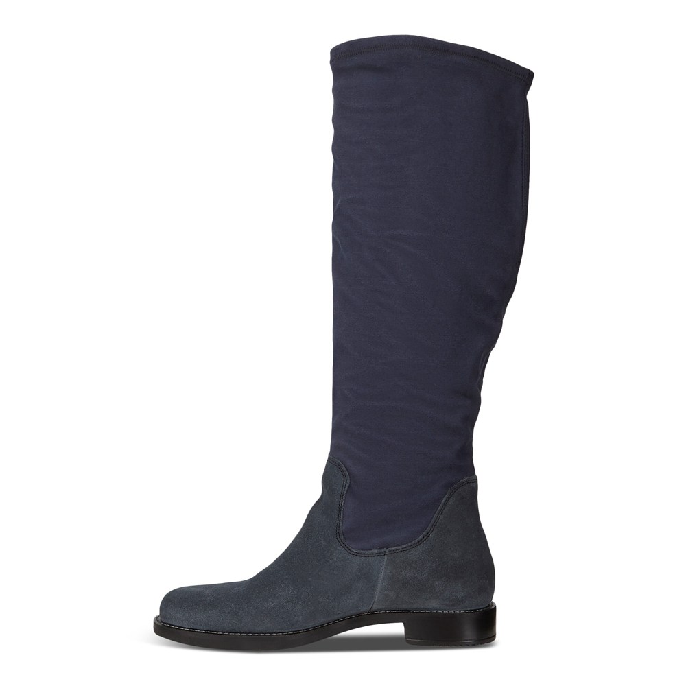 ECCO Womens Boots Navy - Sartorelle 25 High-Cut - UIH-391628